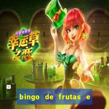 bingo de frutas e legumes para imprimir