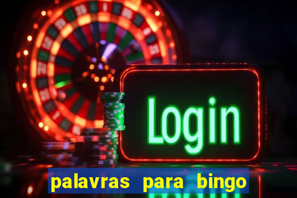 palavras para bingo cha de bebe