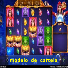 modelo de cartela de bingo em branco