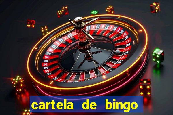 cartela de bingo cha de panela