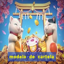 modelo de cartela de bingo em branco