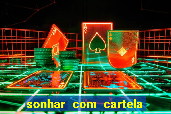 sonhar com cartela de bingo