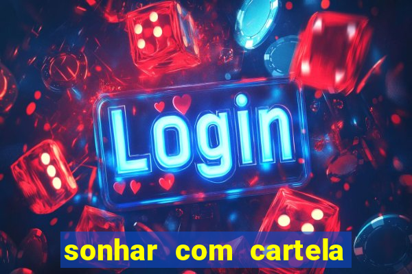 sonhar com cartela de bingo