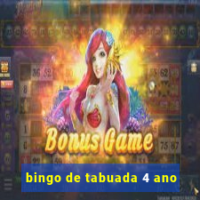bingo de tabuada 4 ano
