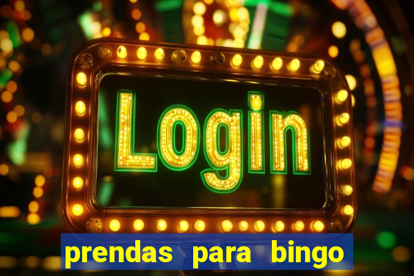 prendas para bingo de natal